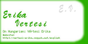 erika vertesi business card